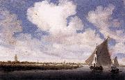 Salomon van Ruysdael Sailboats on the Wijkermeer oil painting reproduction